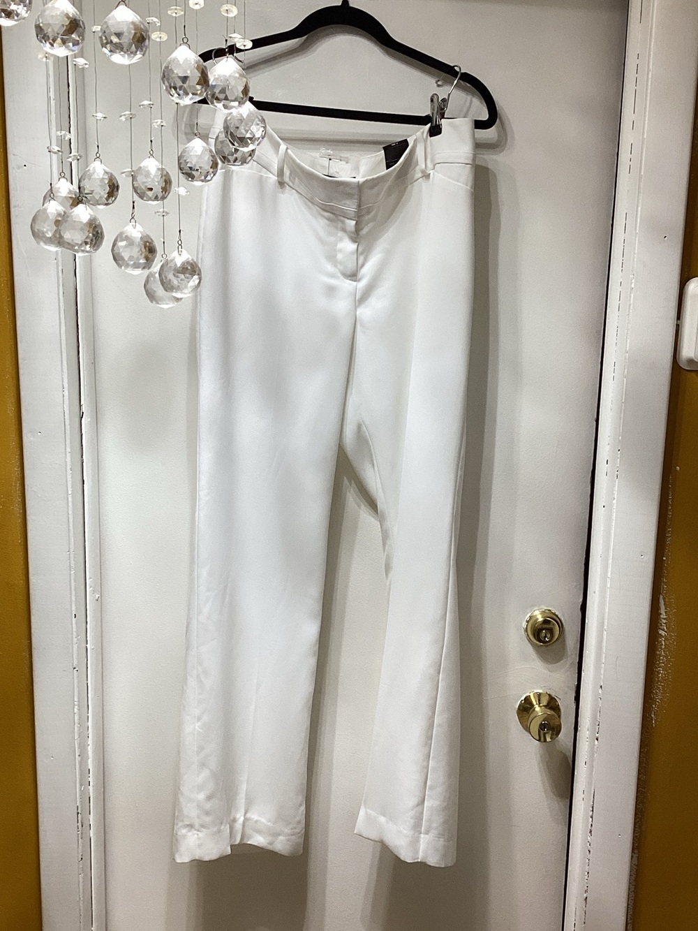 The Limited White Boot-Cut Dress Pants